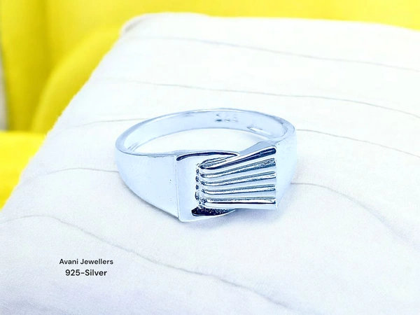 Silver Gents Plain Ring - 2.16, 21