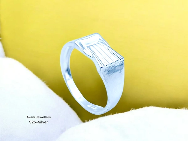 Silver Gents Plain Ring - 2.16, 21