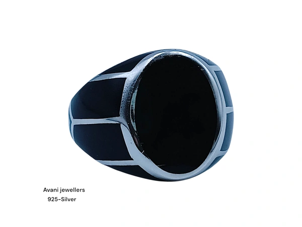 Silver Gents Plain Ring - 21, 7.87