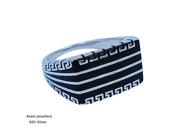 Silver Gents Plain Ring - 18, 7.3