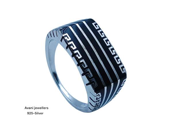 Silver Gents Plain Ring - 18, 7.3