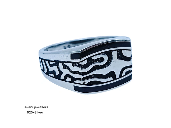 Silver Gents Plain Ring - 30, 12