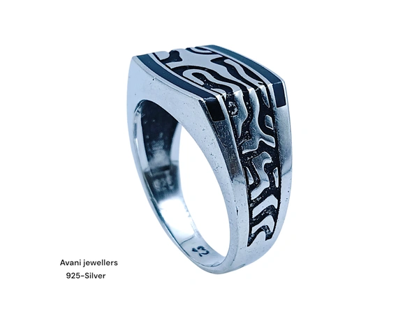 Silver Gents Plain Ring - 30, 12