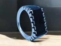 Silver Gents Plain Ring - 22, 7.16