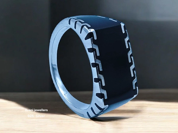 Silver Gents Plain Ring - 22, 7.16