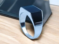 Silver Gents Plain Ring - 26, 6.72
