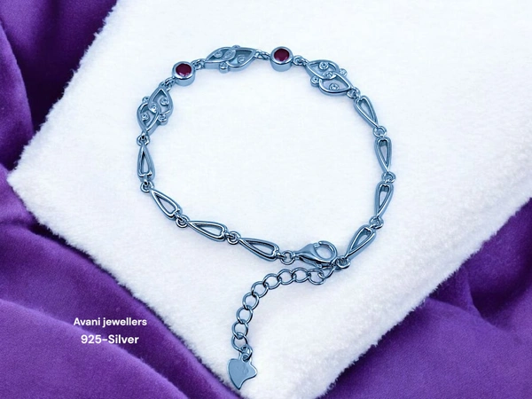 Silver Ladies Fancy Bracelet - 7.5 INCH, 6.59