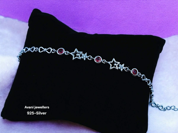 Silver Ladies Fancy Bracelet - 7.5 INCH, 6.51