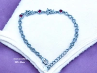 Silver Ladies Fancy Bracelet - 7.5 INCH, 6.51