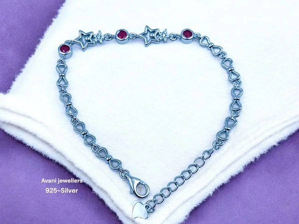 Silver Ladies Fancy Bracelet - 7.5 INCH, 6.51