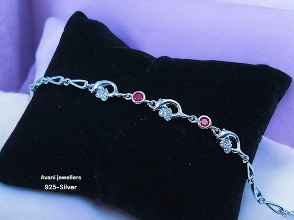 Silver Ladies Fancy Bracelet - 7.5 INCH, 6.77