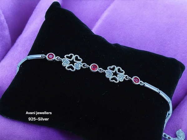 Silver Ladies Fancy Bracelet - 8 INCH, 7.17