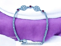Silver Ladies Fancy Bracelet - 8 INCH, 7.17