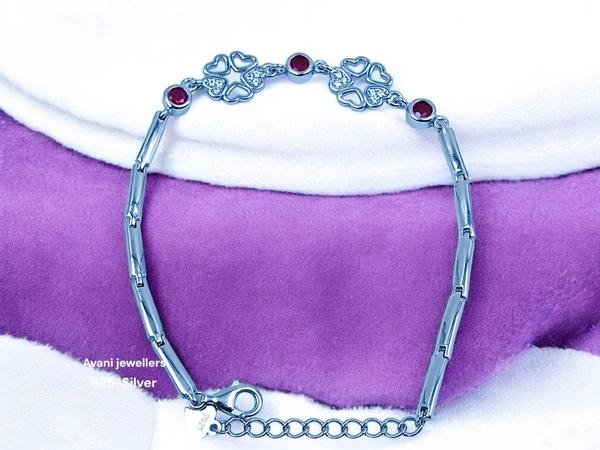 Silver Ladies Fancy Bracelet - 8 INCH, 7.17