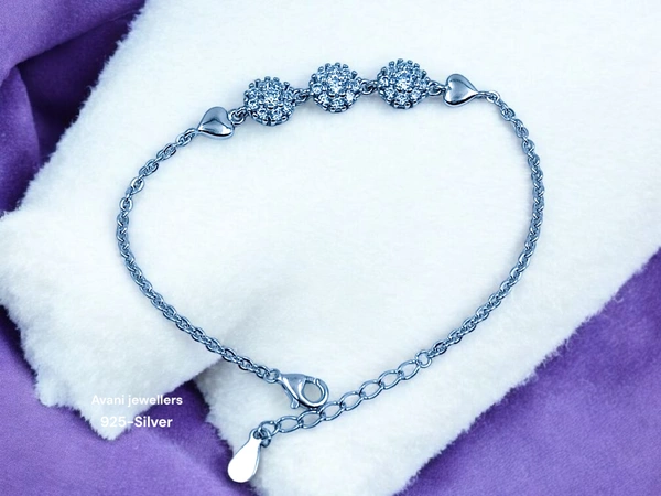 Silver Ladies Fancy Bracelet - 7.5 INCH, 4.8