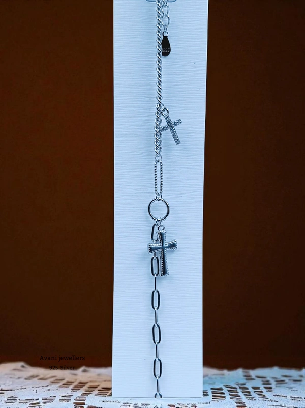 Silver Ladies Fancy Bracelet - Adjustable, 4.61, 4.61