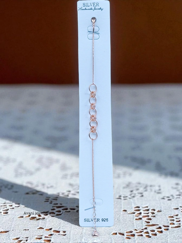 Silver Ladies Fancy Bracelet - Adjustable, 3.96, 3.96
