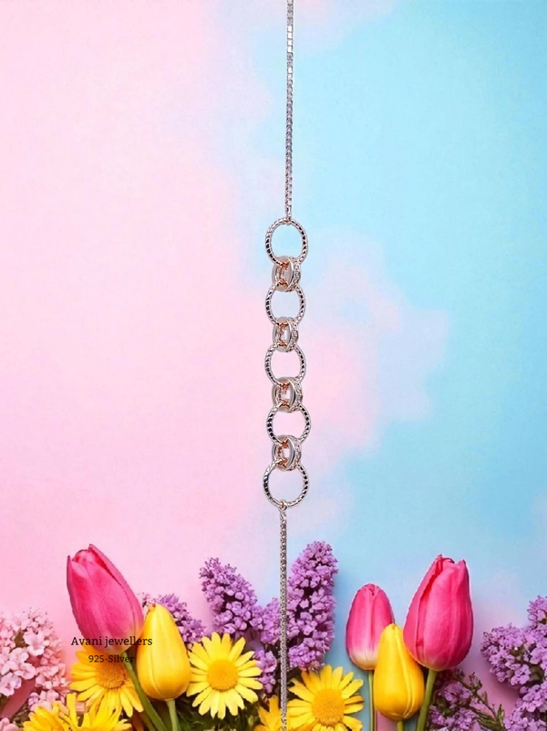 Silver Ladies Fancy Bracelet - Adjustable, 3.96, 3.96