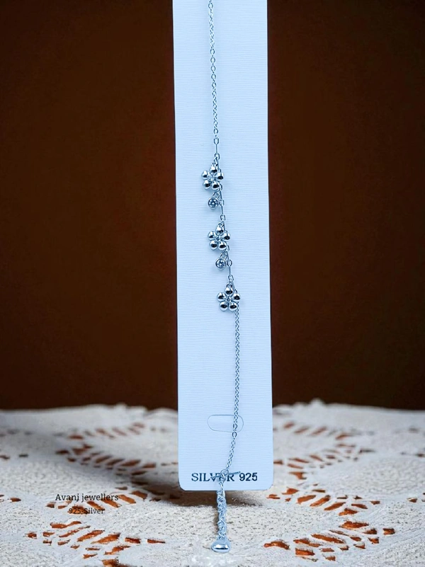 Silver Ladies Fancy Bracelet - Adjustable, 2.84, 2.84