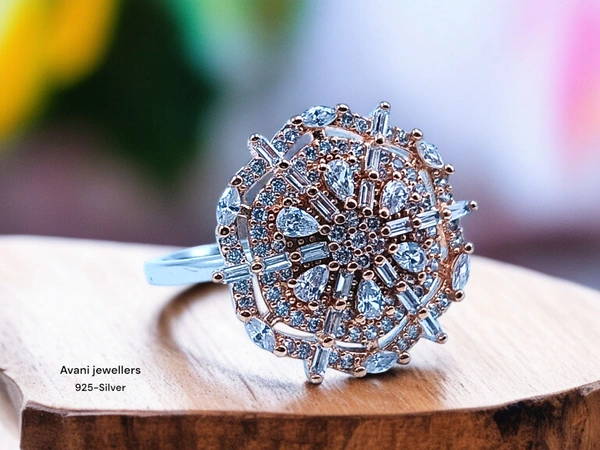 Silver Ladies Cocktail Ring - 4.36, 17