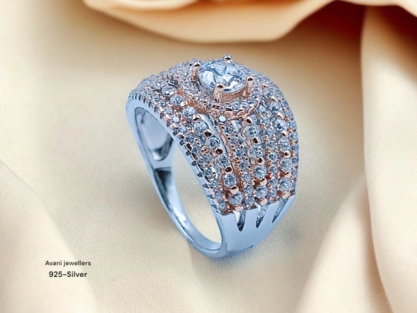 Silver Ladies Cocktail Ring - 12, 5.16