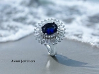 Silver Ladies Cocktail Ring - 14, 5.24