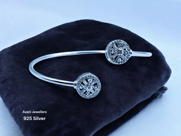 Silver Ladies Fancy Kade - 3.66, Adjustable