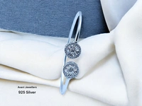 Silver Ladies Fancy Kade - 3.66, Adjustable