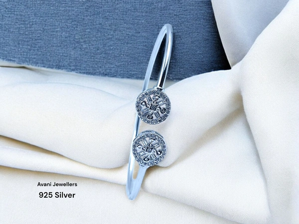 Silver Ladies Fancy Kade - 3.66, Adjustable