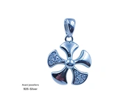 Silver Ladies Fancy Pendant - 1.2