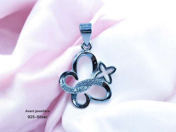 Silver Ladies Fancy Pendant - 1.25