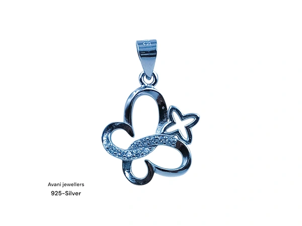 Silver Ladies Fancy Pendant - 1.25