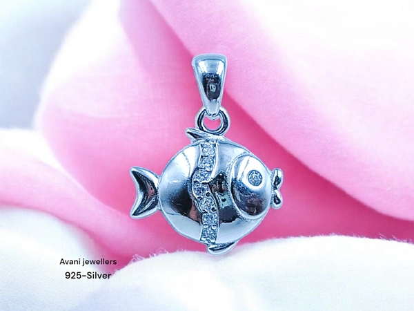 Silver Ladies Fancy Pendant - 1.3