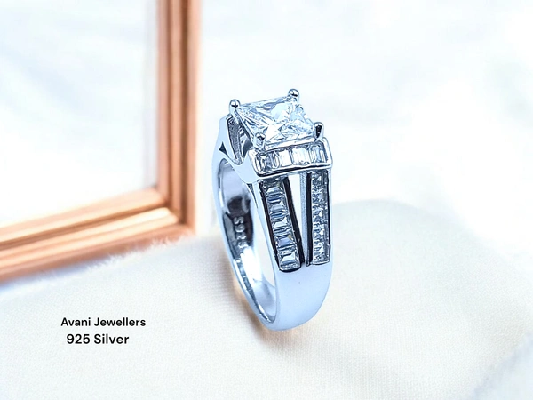 Silver Ladies Fancy Ring - 4, 11