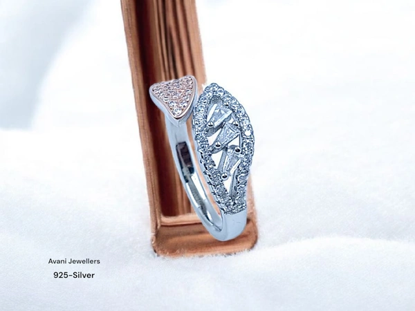 Silver Ladies Fancy Ring - 3.15, ADJUSTABLE