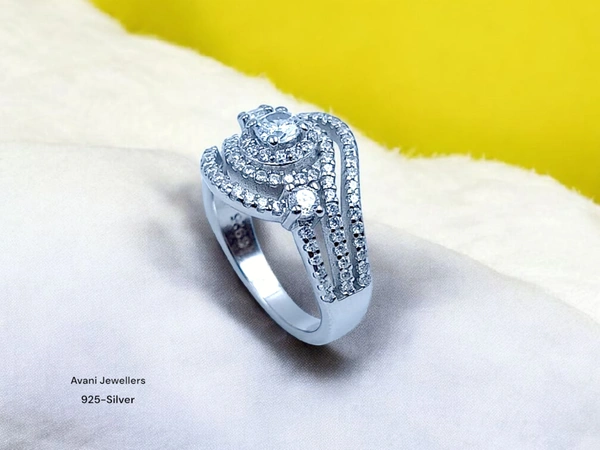 Silver Ladies Fancy Ring - 4.18, 10