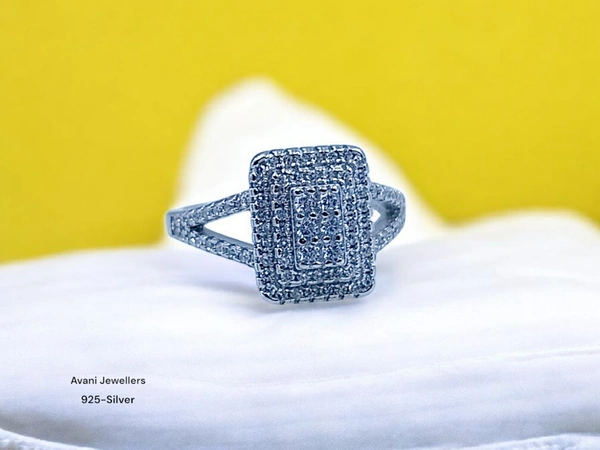 Silver Ladies Fancy Ring - 2.88, 12.5