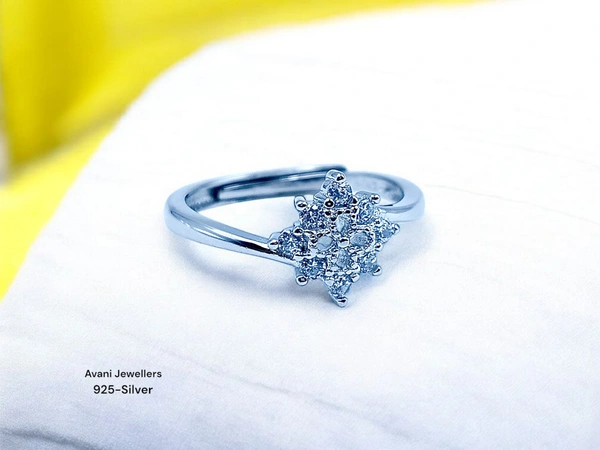 Silver Ladies Fancy Ring - 1.88, Adjustable
