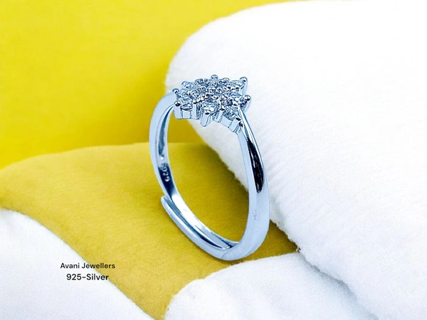Silver Ladies Fancy Ring - 1.88, Adjustable