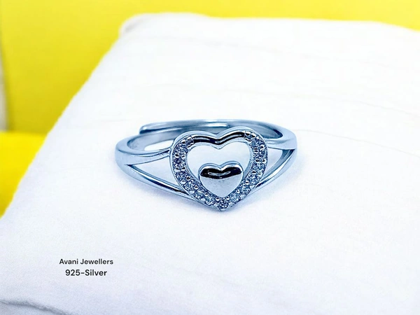 Silver Ladies Fancy Ring - 2.08, Adjustable