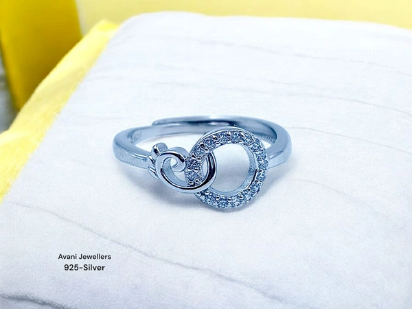 Silver Ladies Fancy Ring - 1.95, Adjustable