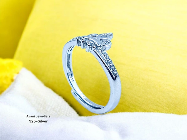 Silver Ladies Fancy Ring - 2.06, Adjustable