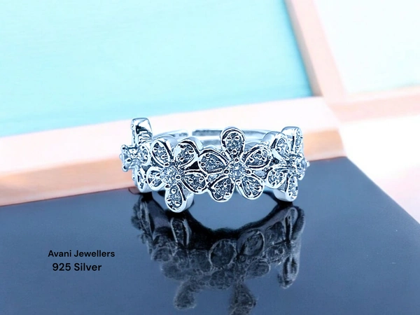 Silver Ladies Fancy Ring - 3.45, Adjustable