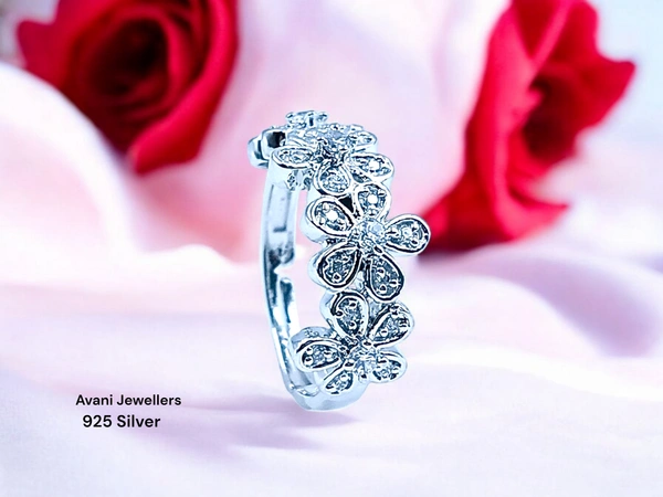 Silver Ladies Fancy Ring - 3.45, Adjustable