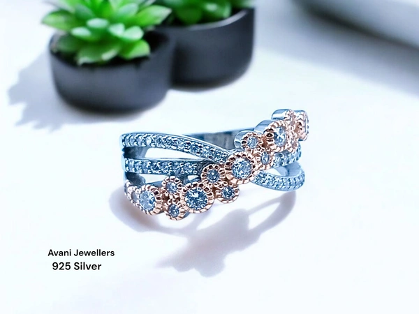 Silver Ladies Fancy Ring - 4.6, 11