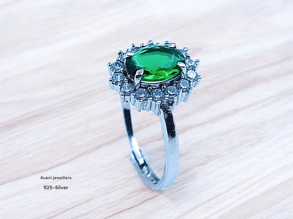 Silver Ladies Fancy Ring - 2.59, Adjustable