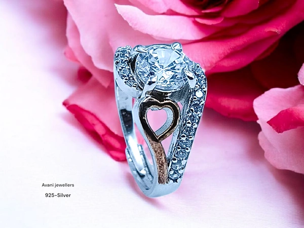 Silver Ladies Fancy Ring - 3.93, Adjustable