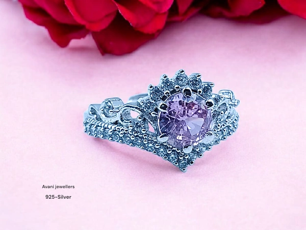 Silver Ladies Fancy Ring - 3.9, Adjustable