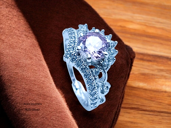 Silver Ladies Fancy Ring - 3.9, Adjustable