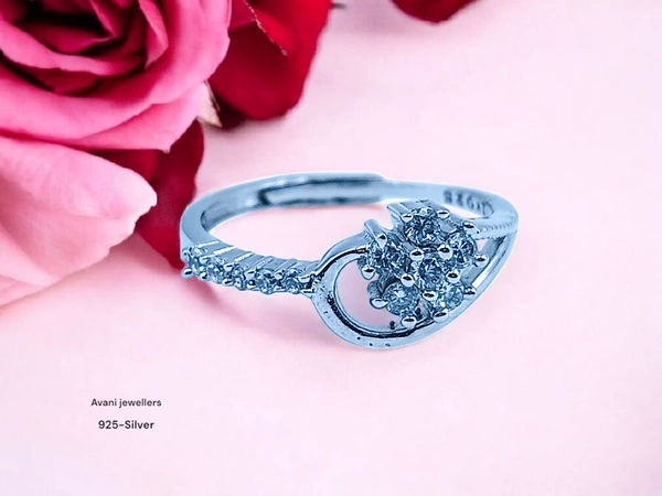 Silver Ladies Fancy Ring - 1.95, Adjustable